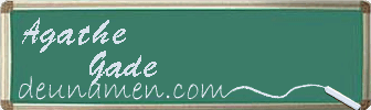 Agathe Gade Visitenkarte